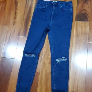 Denim split knee skinny jeans